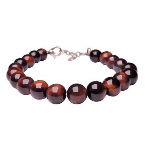 Avika Natural Red Tiger Eye Bead Bracelet with Hook (Pack of 1Pc)