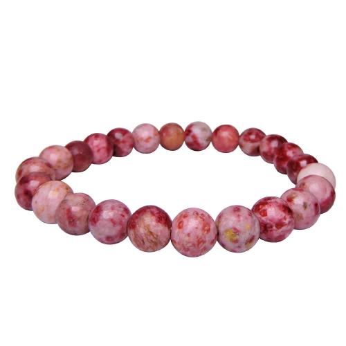 Avika Natural Rhodocrosite 8 MM Beads Bracelet (Pack of 1Pc)