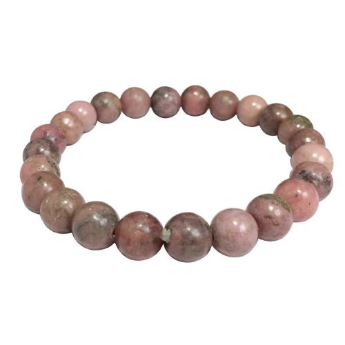 Avika Natural Rhodonite Beads Bracelet (Pack of 1Pc)