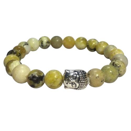 Avika Natural Serpentine Buddha Bracelet (Pack of 1Pc)