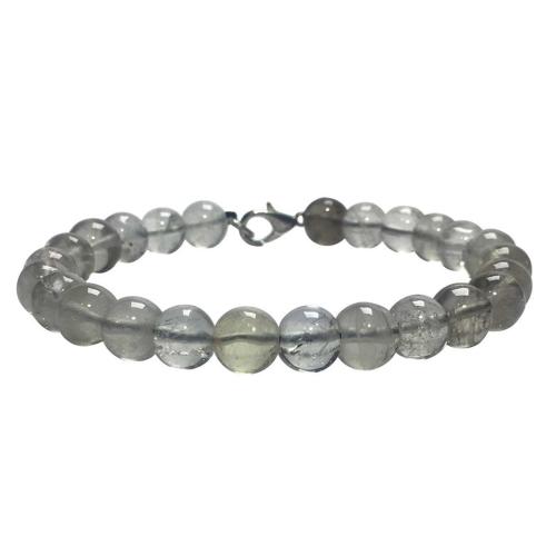 Avika Natural Smokey Quartz Beads Bracelet with Hook (Pack of 1Pc)