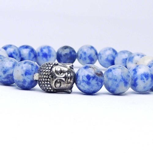 Avika Natural Sodalite Buddha Bracelet (Pack of 1Pc)