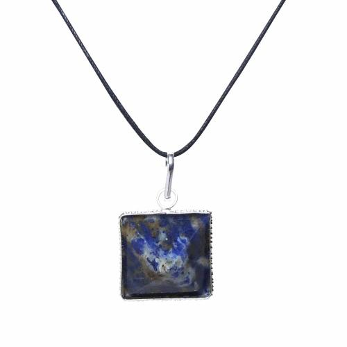 Avika Natural Sodalite Pyramid Enerygy Pendant