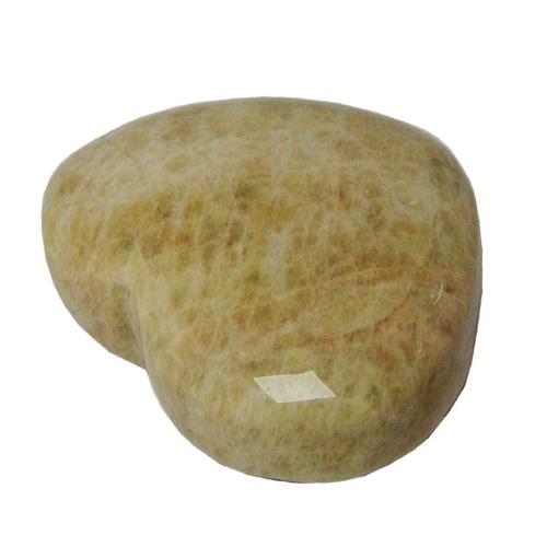 Avika  Peach Moonstone Gemstone Heart Puff (Medium)