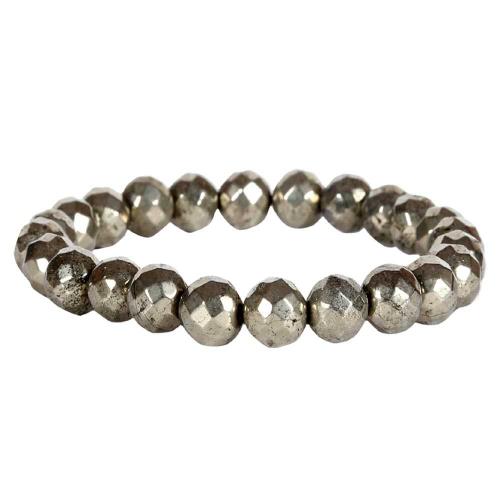 Avika Pyrite Cut Bead Bracelet (Pack of 1Pc)